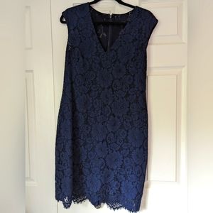 Lauren by Ralph Lauren Navy Lace Dress